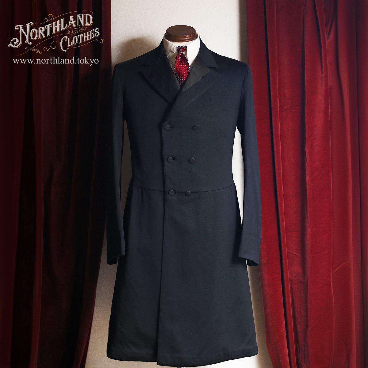 SOLD】1900年代 - 1910年代 アンティーク フロックコート ブラック