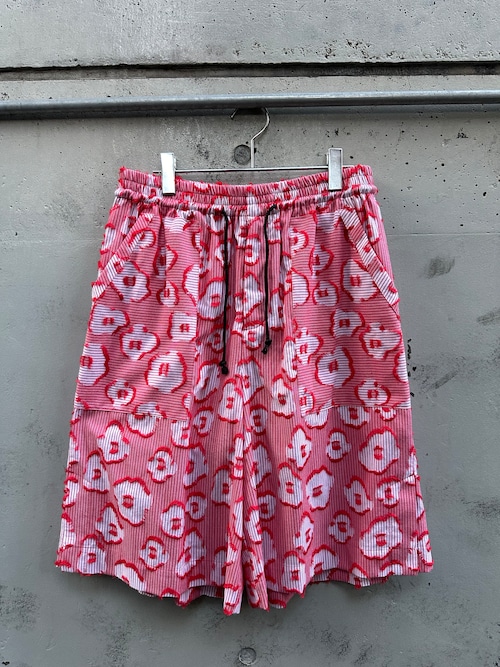 『VOAAOV』Sweet Jacqurd Wide Short Pants / RED