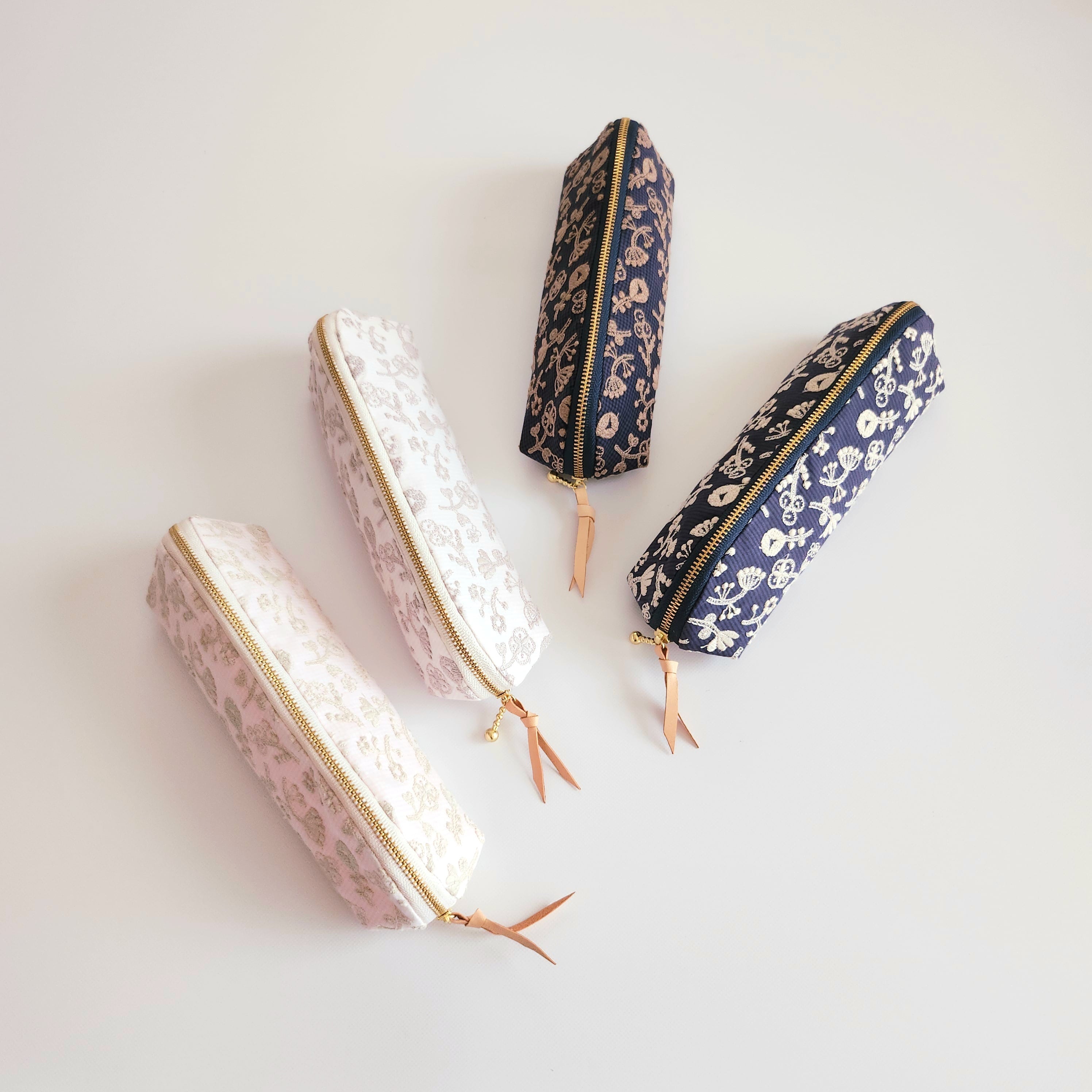 ミナペルホネン　メガネケース大　キルト　wood bird 専用 ミナペルホネン×check&stripeのペンケース│メガネケース│ロング