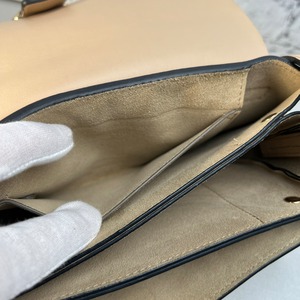 クロエ chloe レザー×スウェード ショルダーバッグ ベージュ A-9059