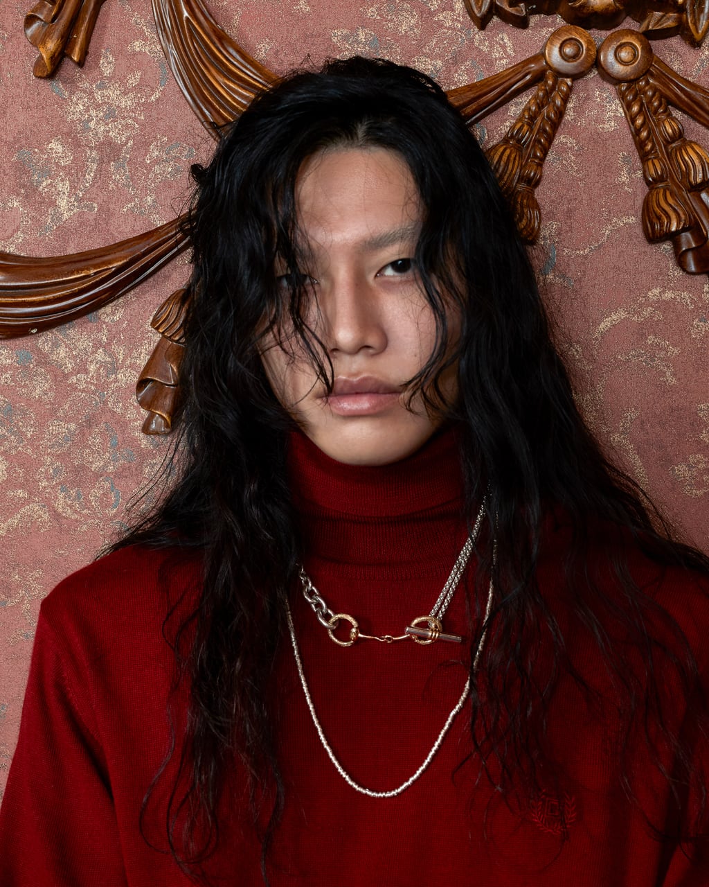 C-041 Horse shoe handmade beads necklace(65cm) | WAKAN SILVER