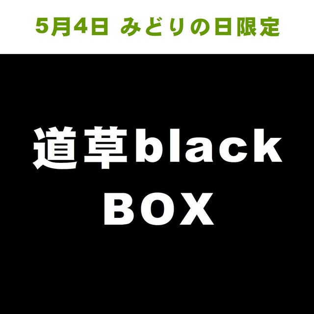 【みどりの日限定】道草ブラックBOX（限定2個）