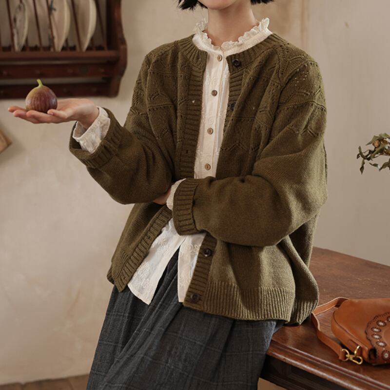 ゆったりニットカーディガン M1957