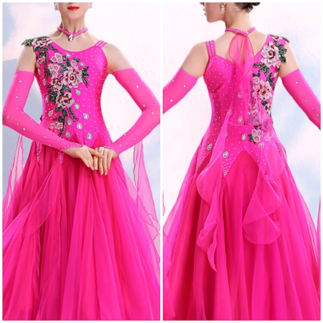 エレガント フローラル エンブロイダリー モダンドレス 4col D00241