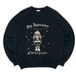90s sweat shirt くるみ割り人形100周年記念スウェット　トレーナー　黒　USA ラグラン