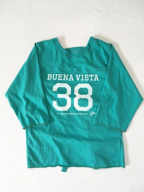 ULTRA HEAVY 別注 " KIDS " Football coverall Apron／Turquoise［ジェリー鵜飼氏 デザイン］