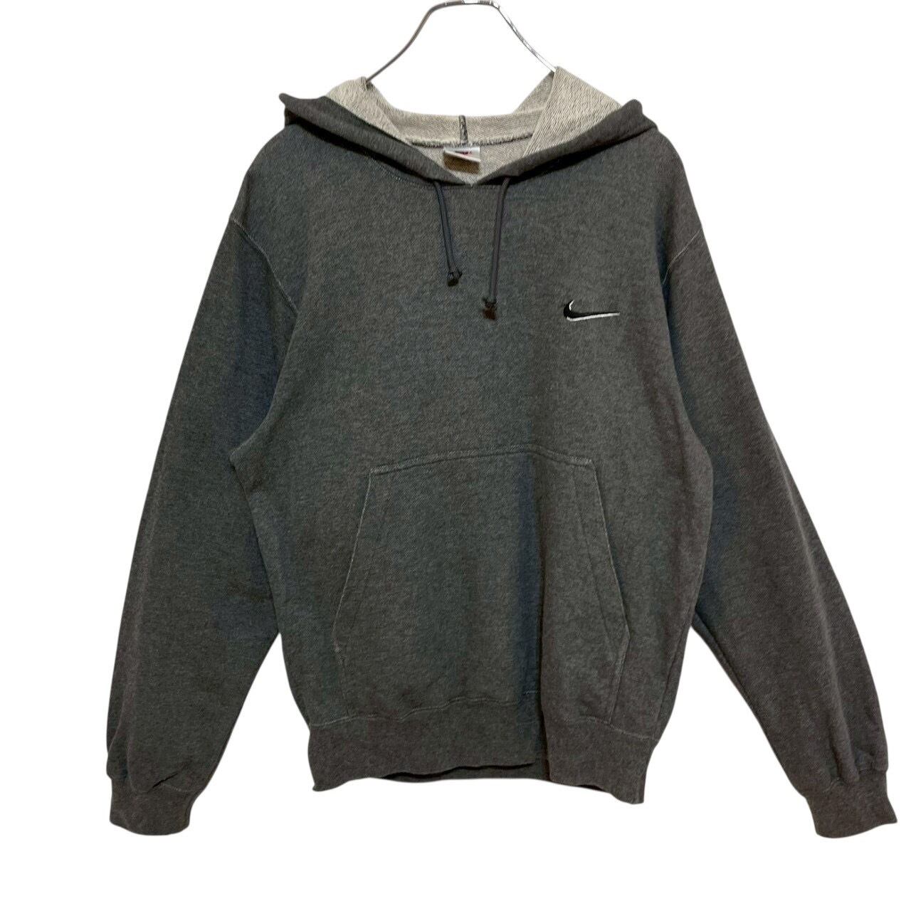 90s NIKE ナイキ　フーディー　パーカー　アメリカ製　刺繍　古着 アメリカ製 