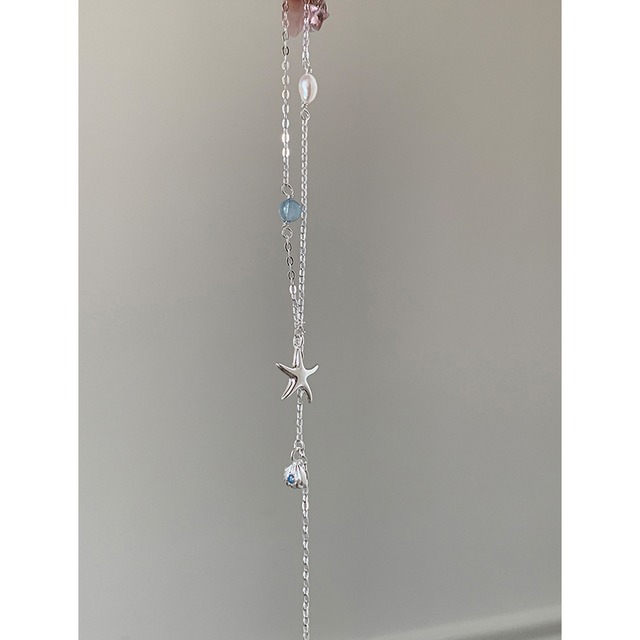 suzyaccシルバーヒトデ＆貝殻ブレスレット