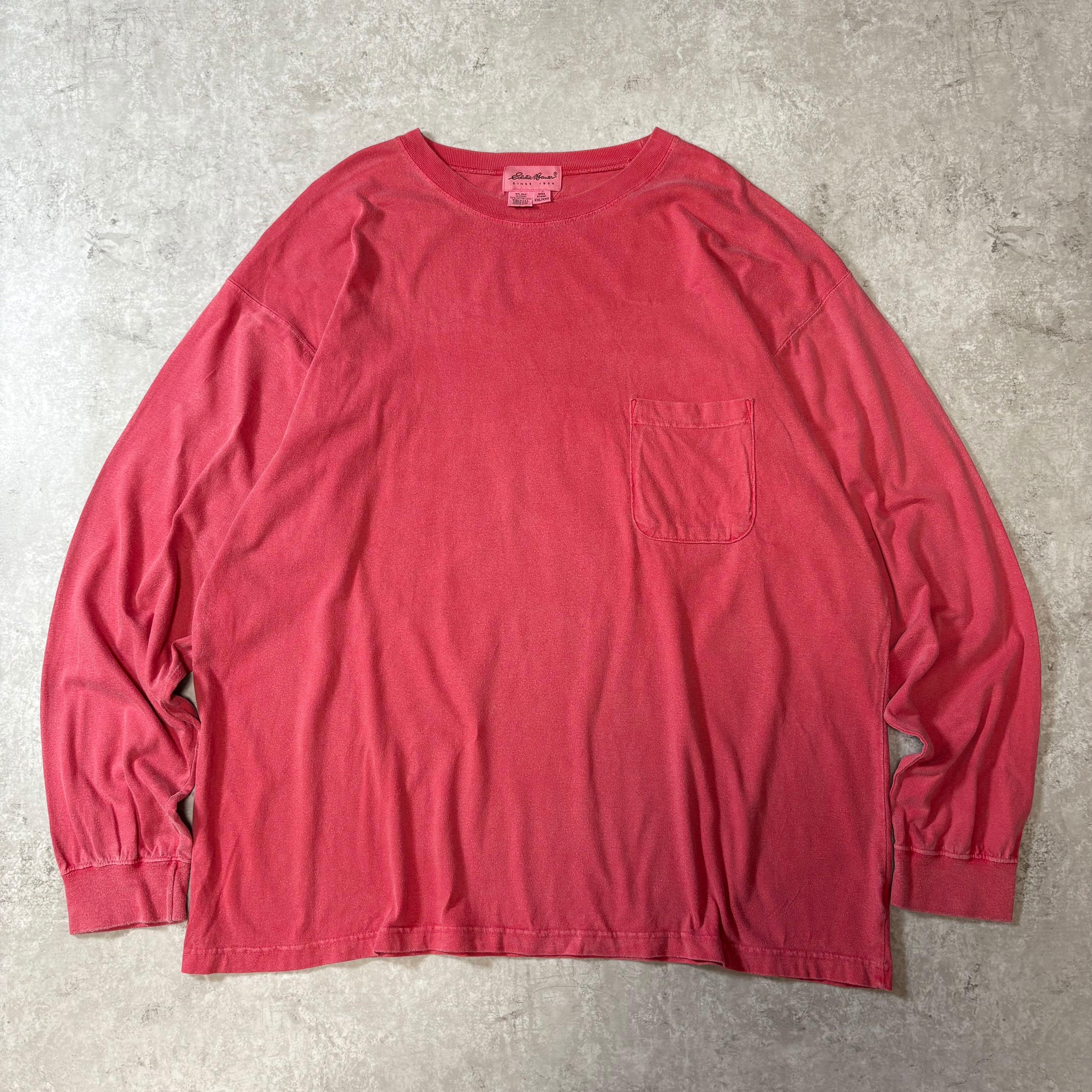 1990s "Eddie Bauer" L/S Pocket T-shirt