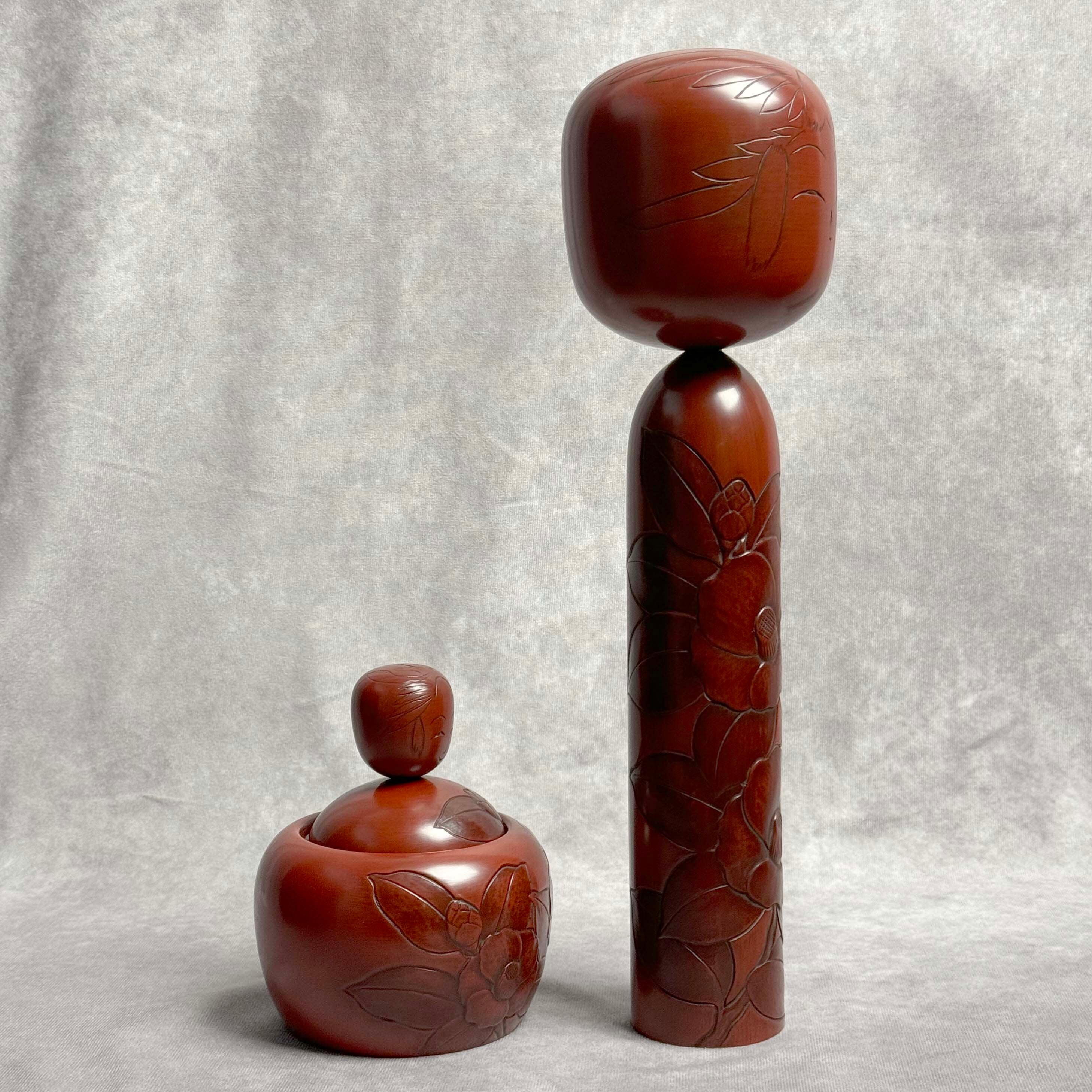 伝統工芸「鎌倉彫こけし」ペア（No.29）
