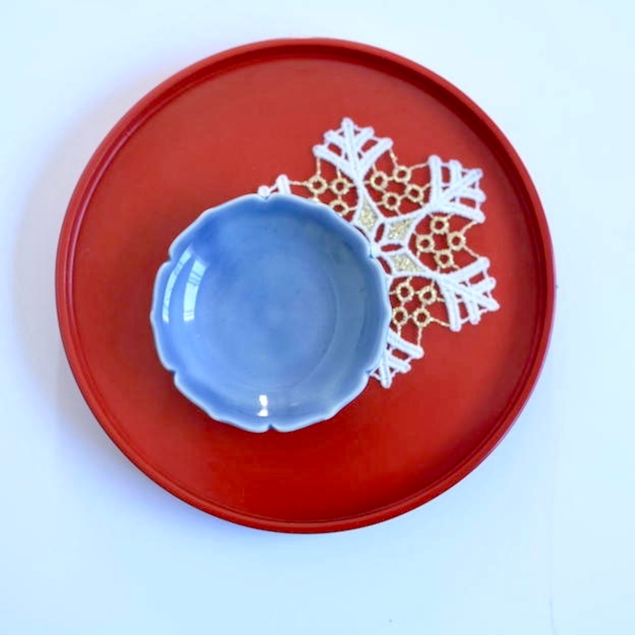 Modespitze社レースのオーナメント スノークリスタル 6枚セット