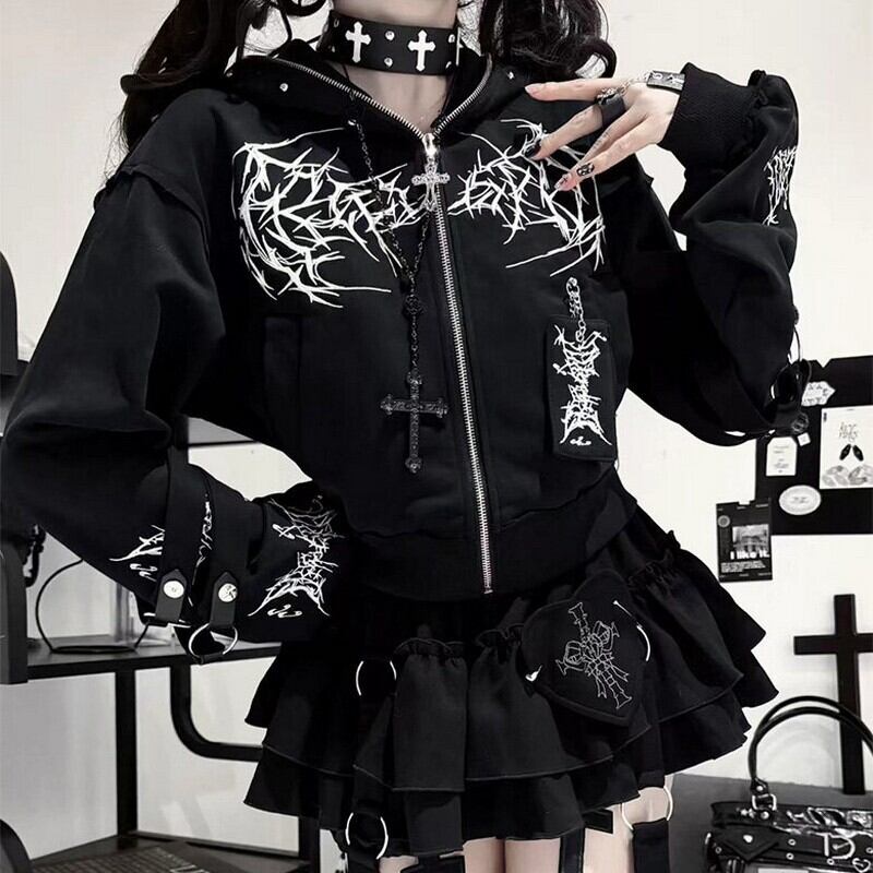 Gothic zip hoodie 0001