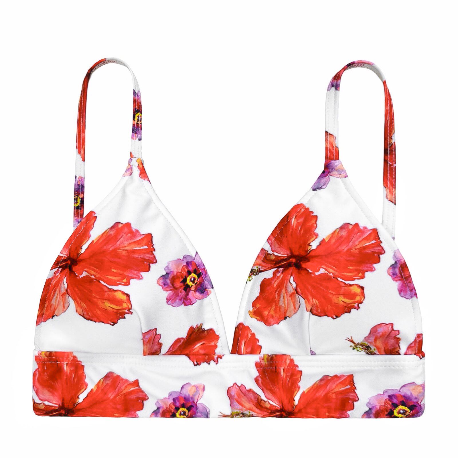 hibiscus triangle bikini tops