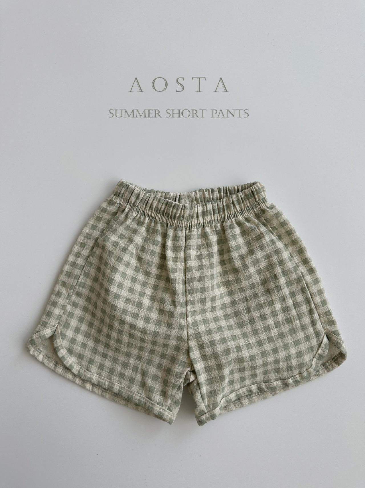 【Aosta】シンプルコットンショートパンツ - 2
