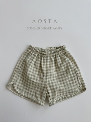 【Aosta】シンプルコットンショートパンツ