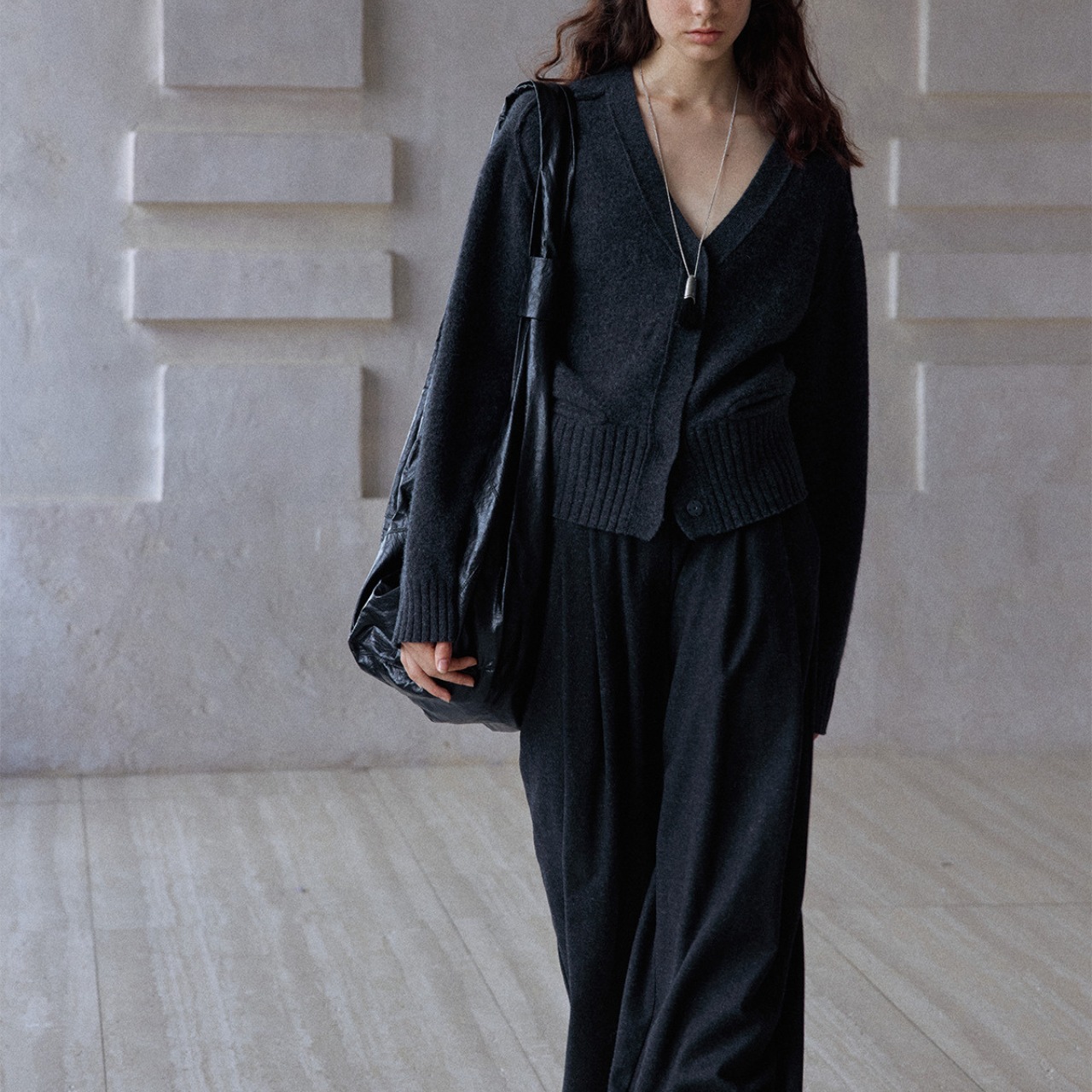 V-neck Ribbed Knit Cardigan【4color】 T3658