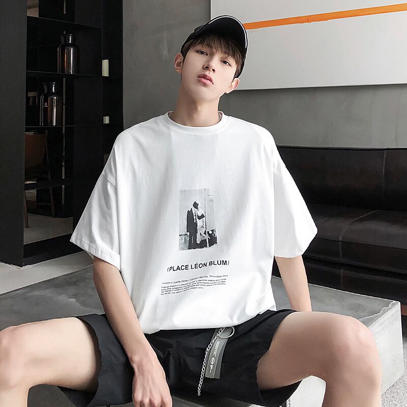 全2色 Tシャツ カットソー プリント カジュアル おしゃれ