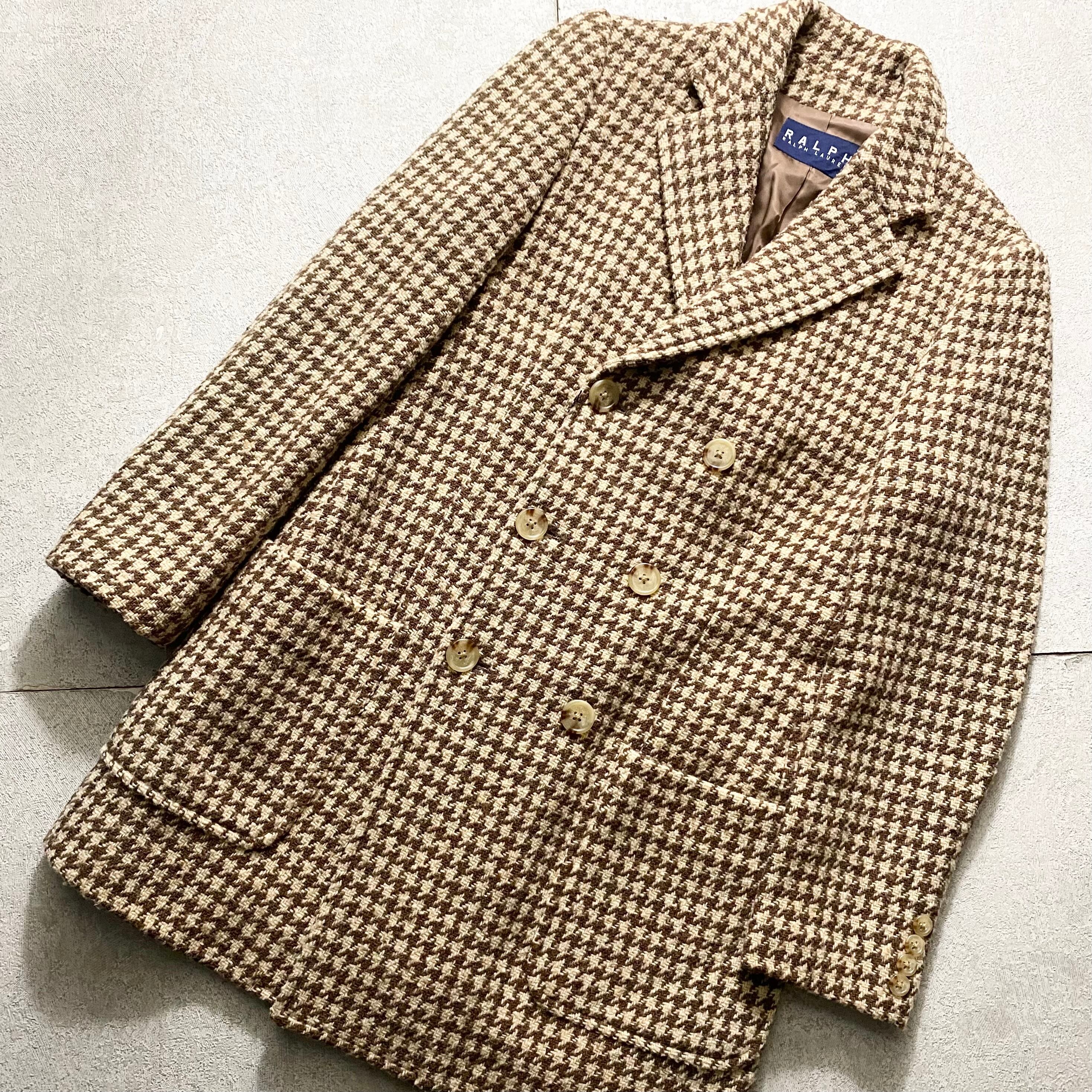 RALPH LAUREN houndstooth pattern tweed jacket | NOIR ONLINE