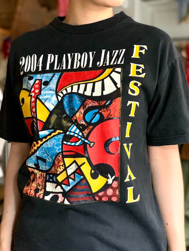 00‘s old s/s print t−sh “JAZZ FESTIVAL“