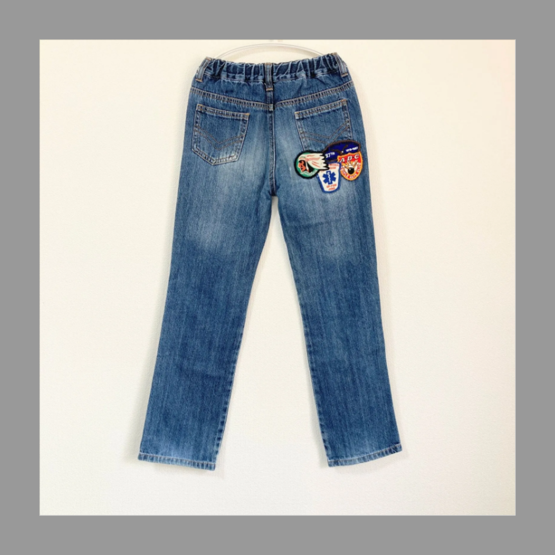 6438☆ JUNK STORE ジャンクストア キッズ デニム パンツ プリント  