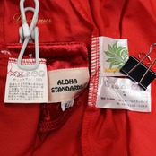 フラダンス 衣装 ALOHA STANDARDS アロハスタンダード ツーピース セットアップ 上下セット レッド系 日本製 ベロア 光沢 ハイビスカス柄 かわいい 華やか 鮮やか 明るい ハワイアン アロハ ハワイアンプリント フラ ダンス レッスン 練習
