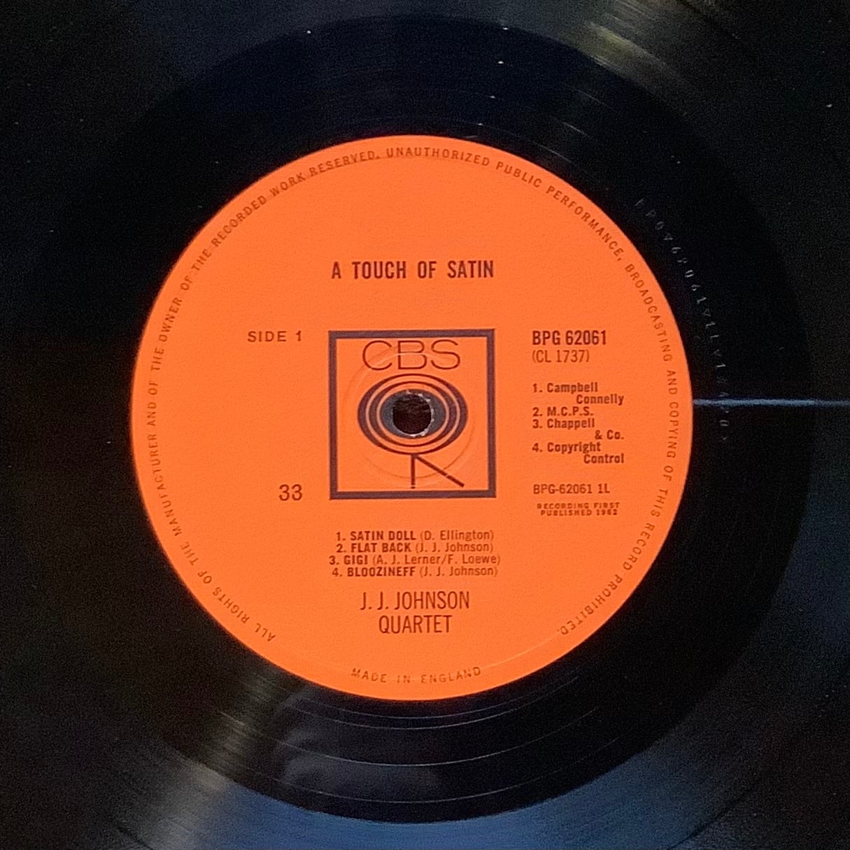J.J.JOHNSON QUARTET / A TOUCH OF SATIN | Plastic Soul Records