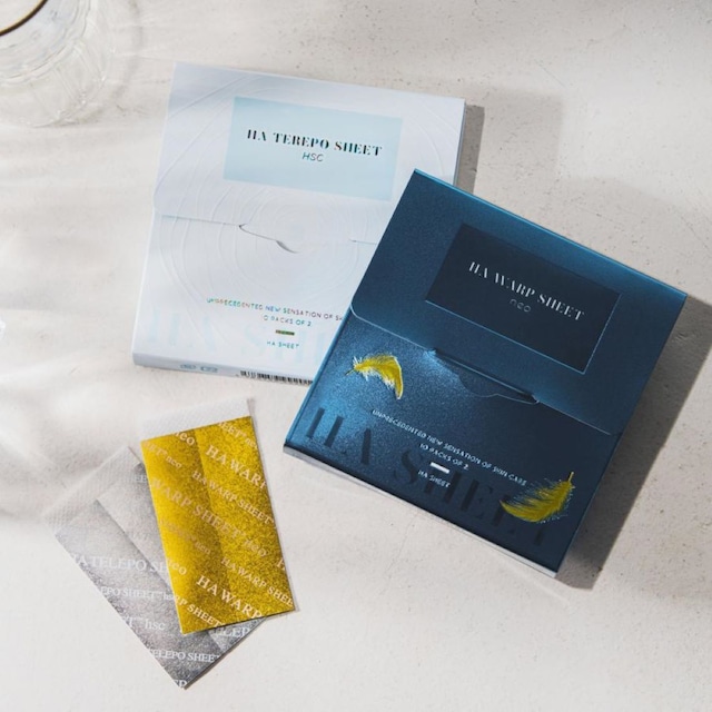 HAワープシートネオ 髪の毛の1/400の太さの糸にし、200層に重ねたヒアルロン酸100%シート状美容液