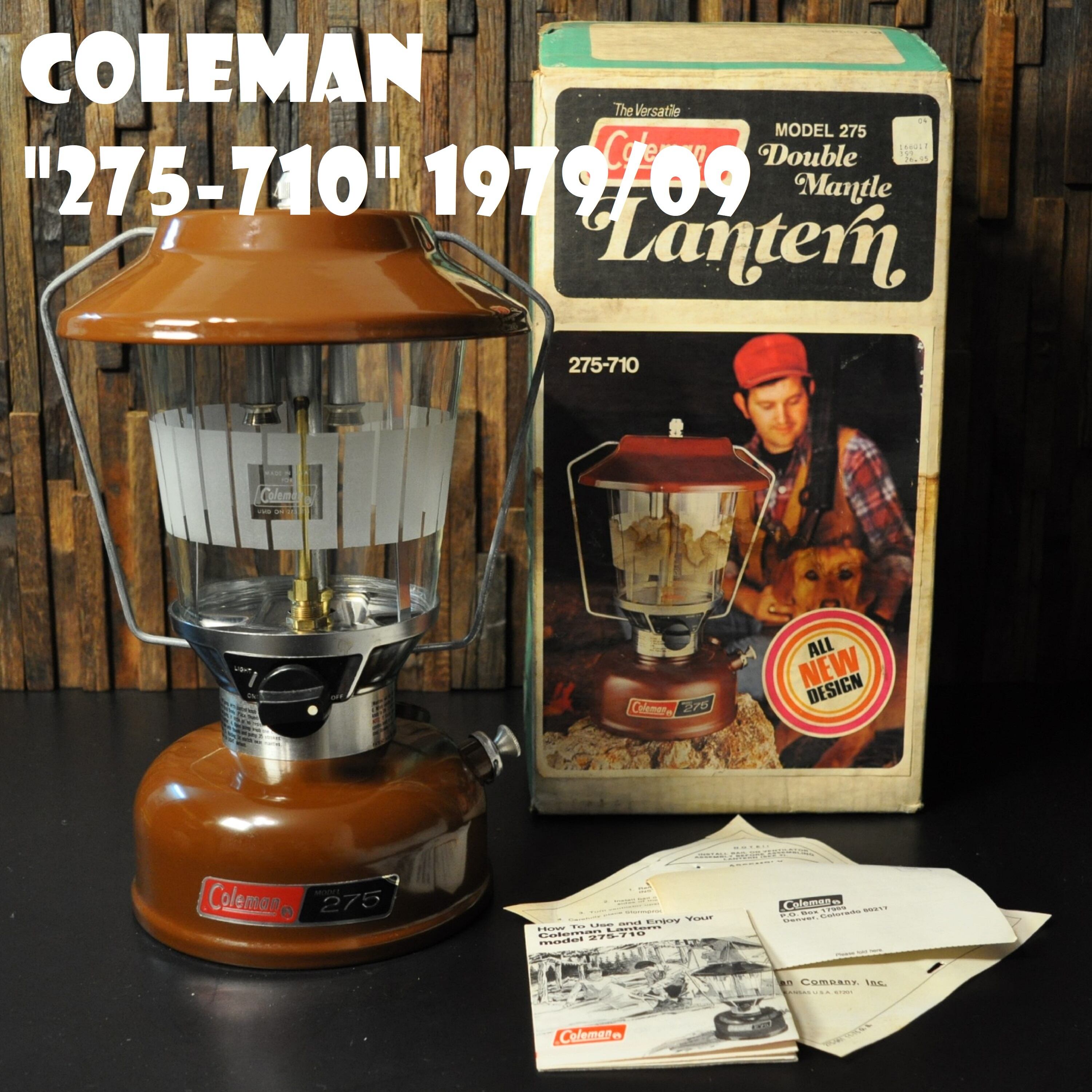 コールマン 275-710 1979年9月製造 ブラウン ツーマントル ランタン