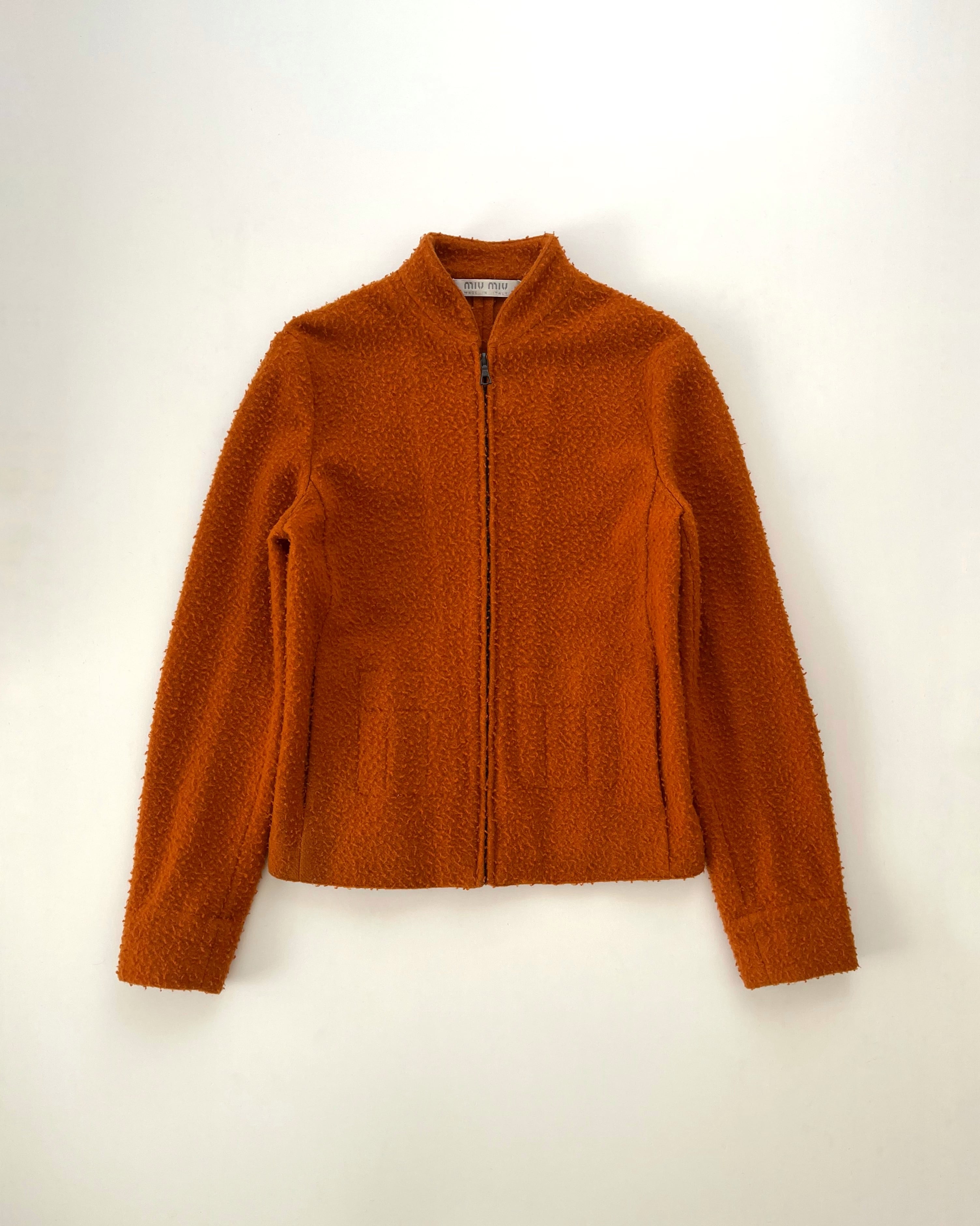 MIU MIU FW1999 Fuzzy Wool Jacket | GREY