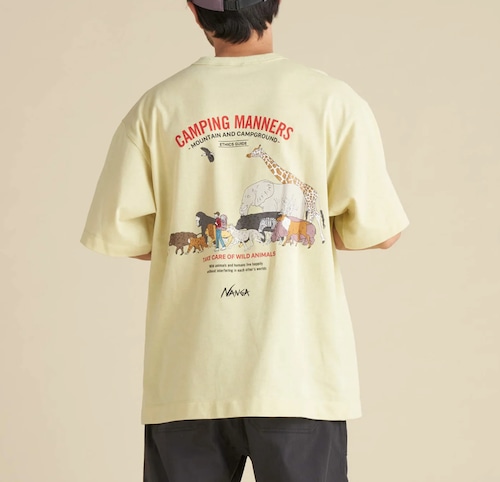 Nanga [大人用] ECO HYBRID CAMPING MANNERS WILD ANIMALS TEE (UNISEX)