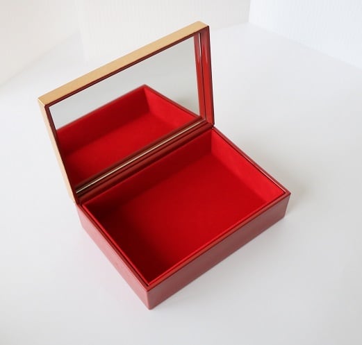 山中塗 箔工芸 アクセサリーボックス かりん | 創作漆器 金沢わこう