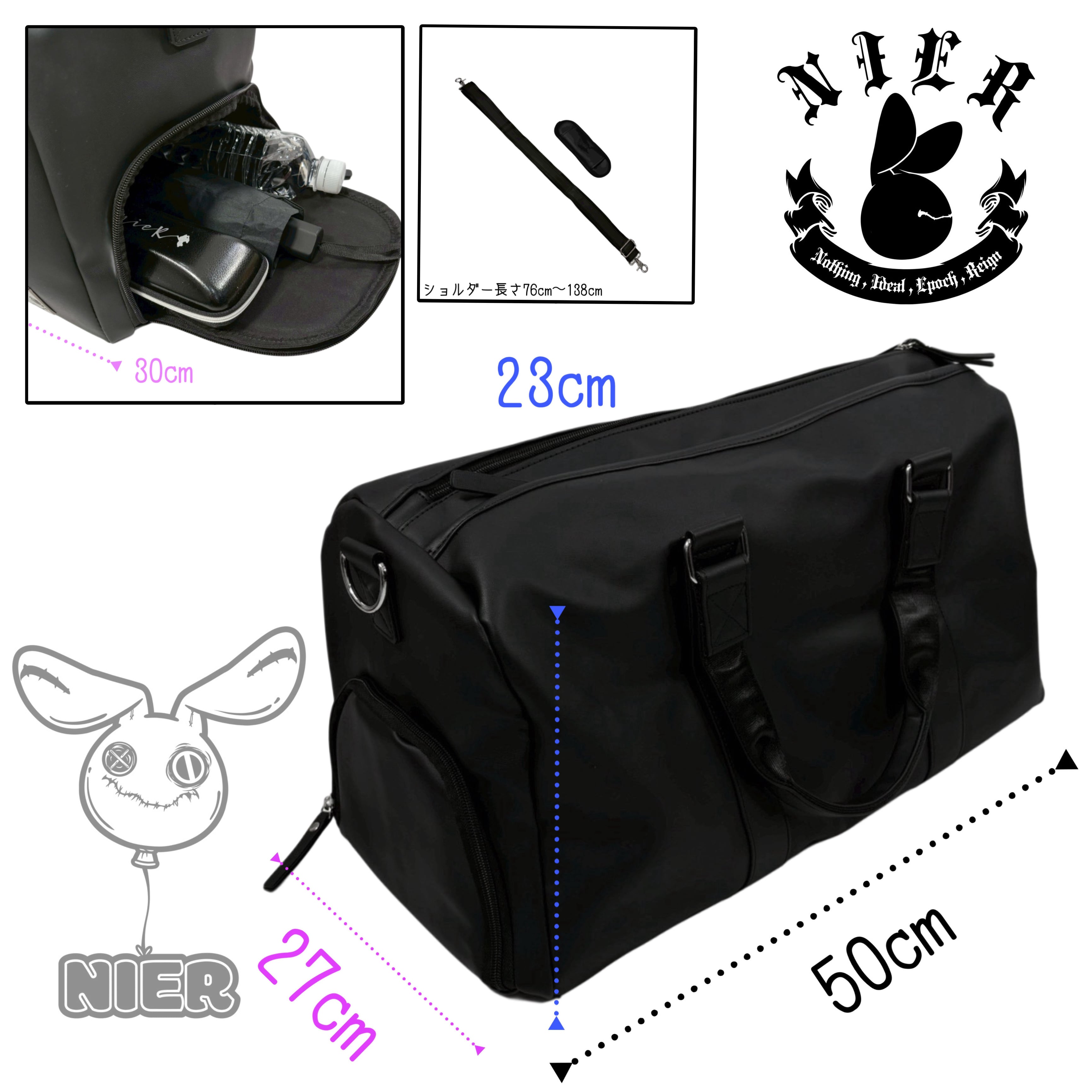 1st day MEGA PRESENT60%OFF》超大容量高品質PUボストンバッグ