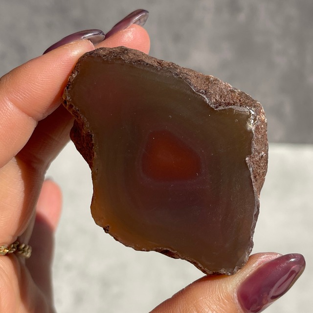 ジンバブエ産【レッド・シャシェ・リバー・アゲート・ノジュール】ハーフポリッシュ ② 天然石 パワーストーン