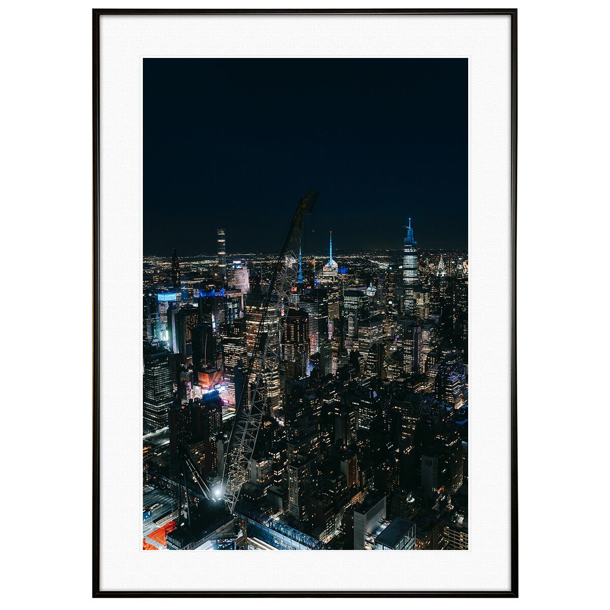 夜景写真 アメリカニューヨーク・シティ インテリアアートポスター額装 AS0463