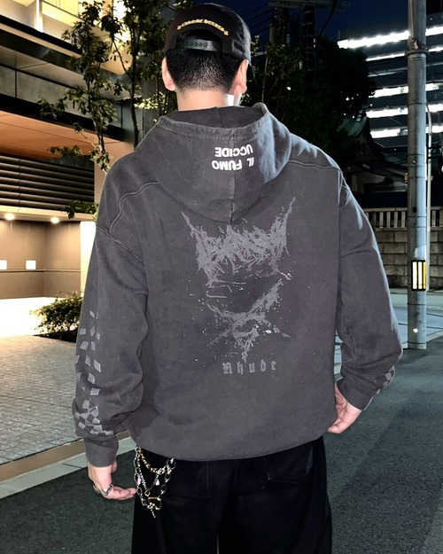 2017SS RHUDE Checker Flag Sleeve Sweat Hoodie USA製