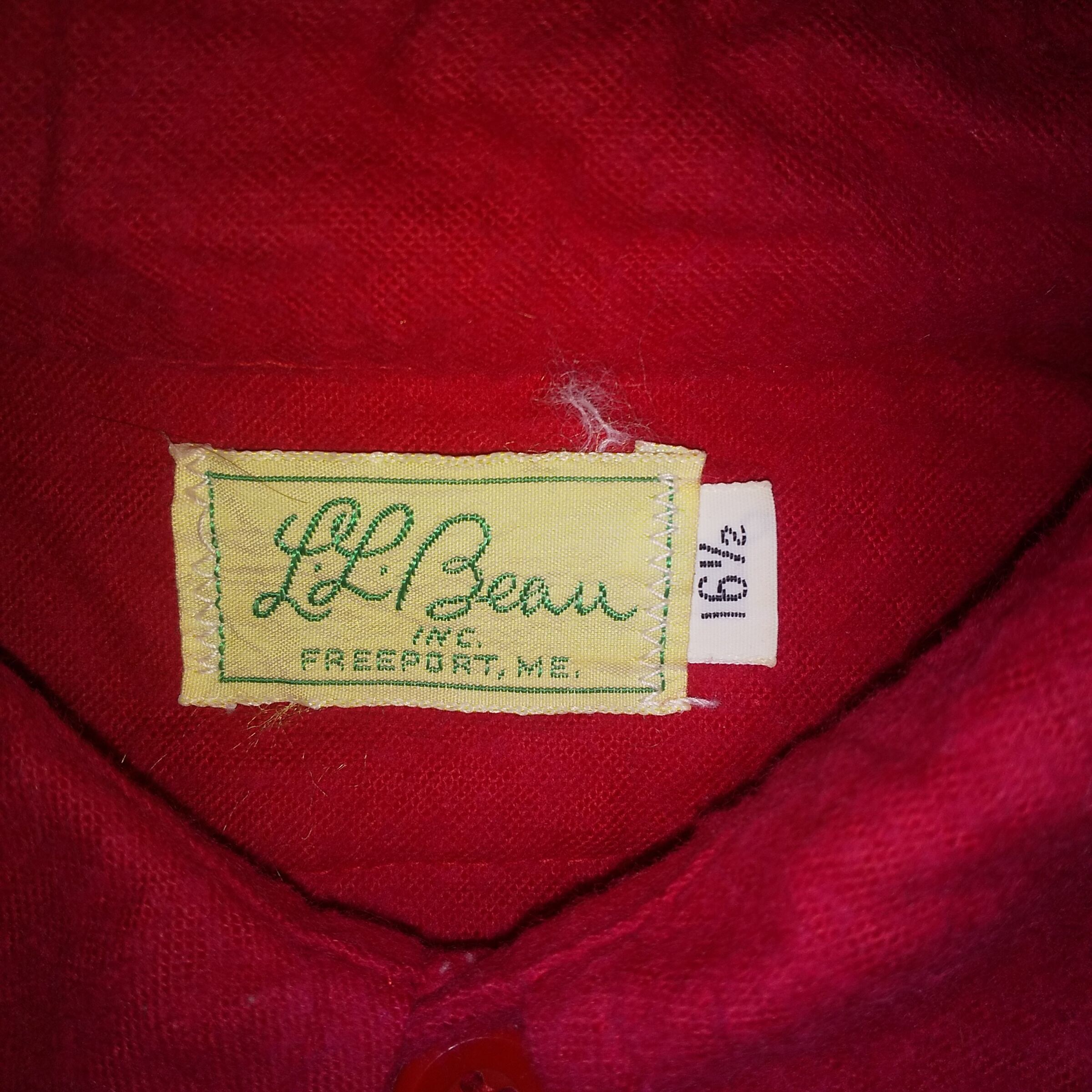 70s L.L.Bean vintage シャモアクロスシャツ 筆記体ロゴ