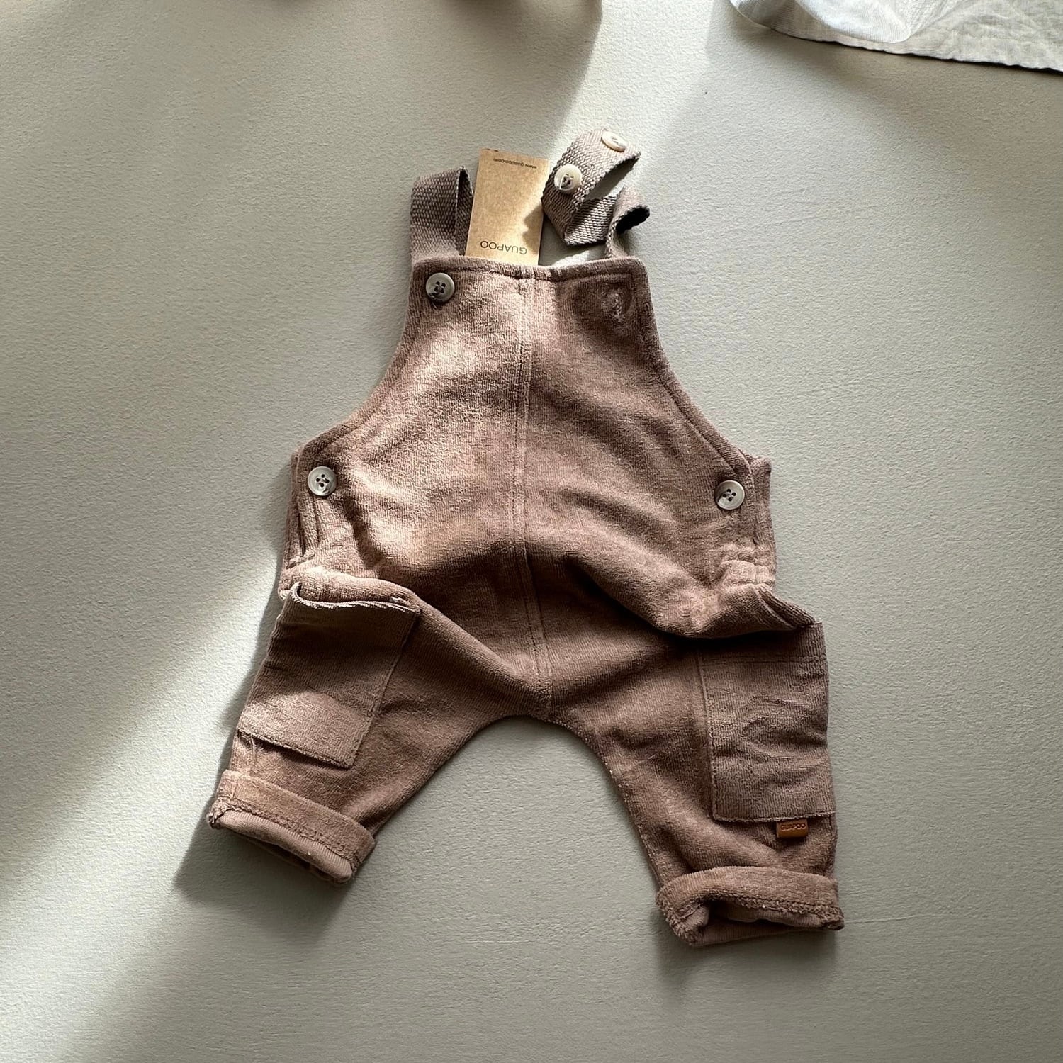 【GUAPOO】FROTTEE DUNGAREES | CACAO