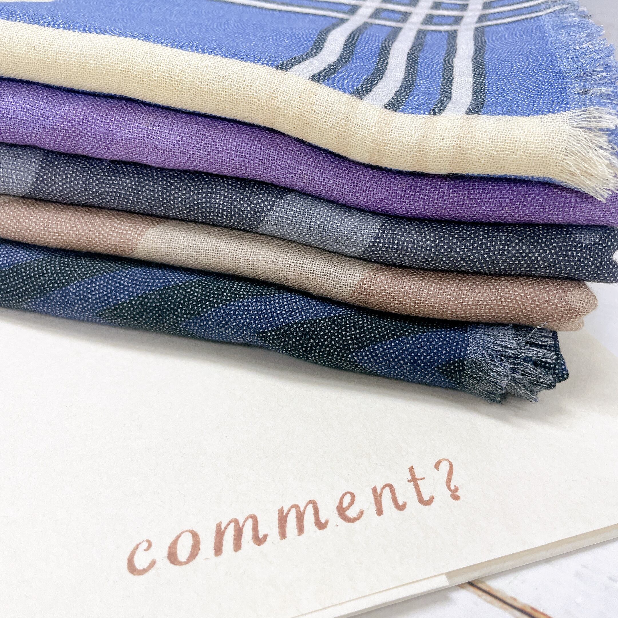 送料無料】廣瀬染場 江戸小紋 comment ? シルクカシミアストール