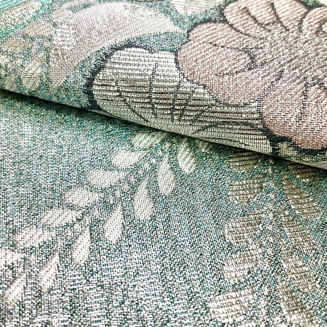 袋帯 美しい辻が花 金銀糸 秘色 O-3867 | リユース着物わびさび 