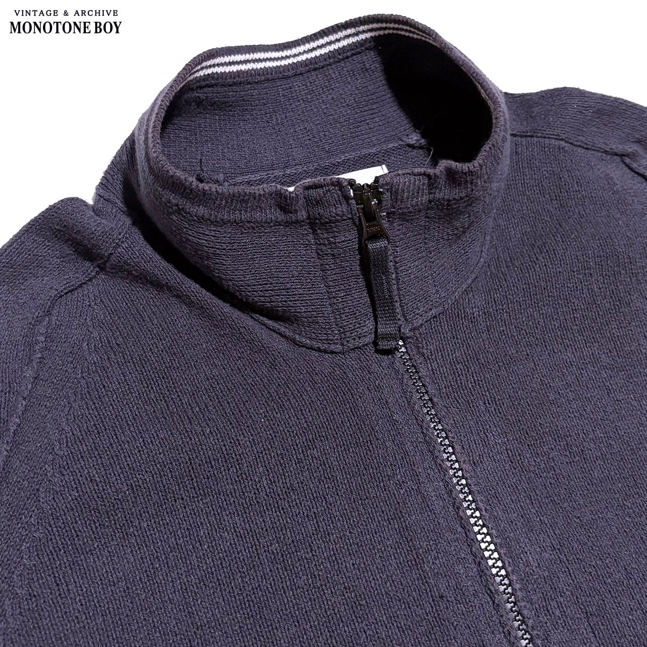 STONE ISLAND 2012SS ZIP UP DRIVERS COTTON KNIT NAVY size L