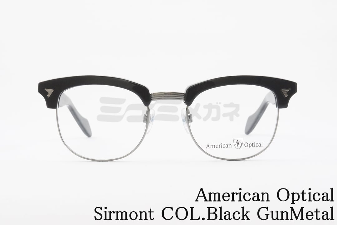 Sirmont American Optical サーモント ブロウ ブラックレンズの幅51mm