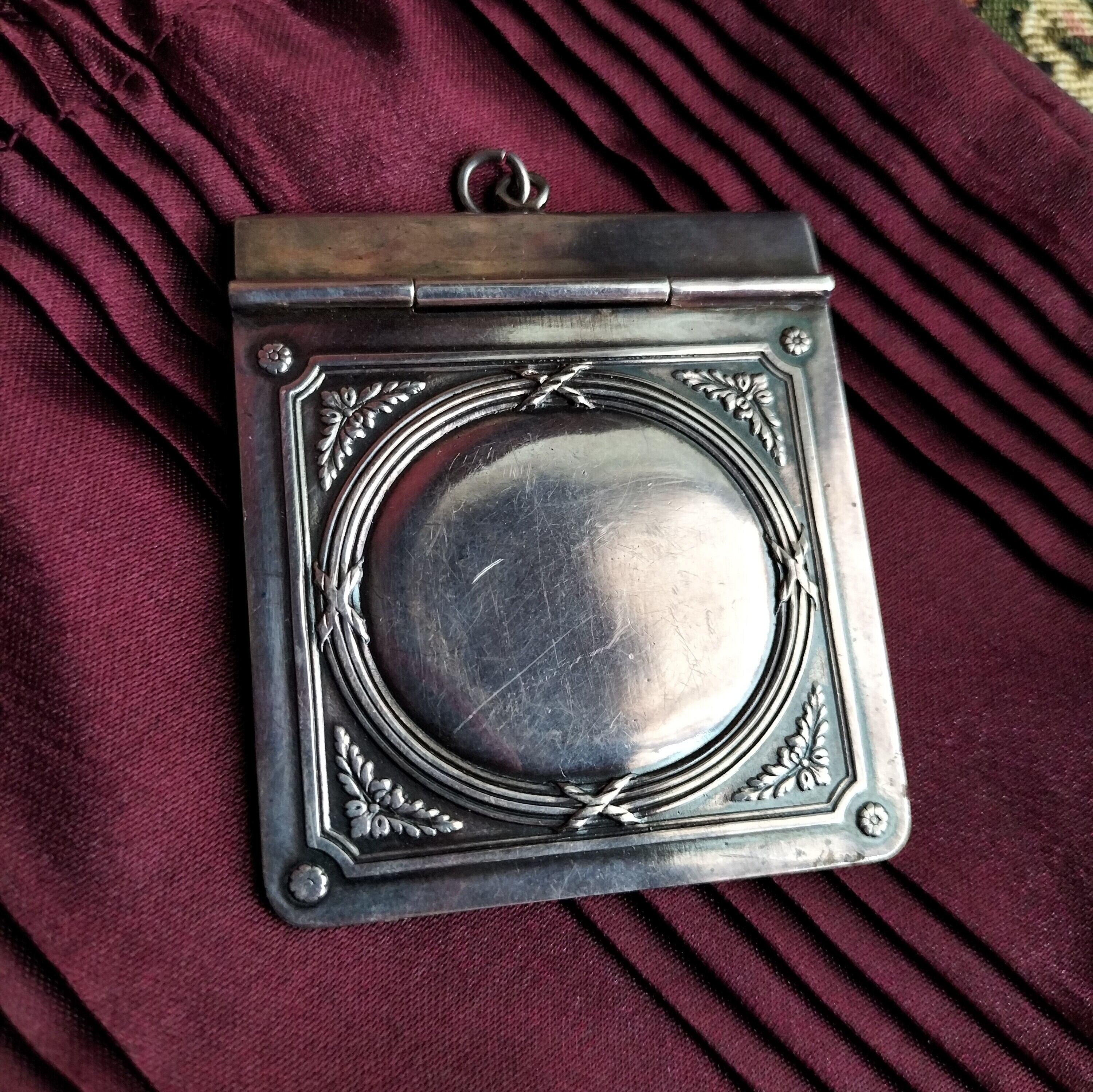 French Antique Chatelaine Metal Carnet