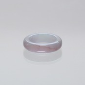 【12号】 レアカラー！ lavender  翡翠くり抜き甲丸リング A貨翡翠 jd_rg2519