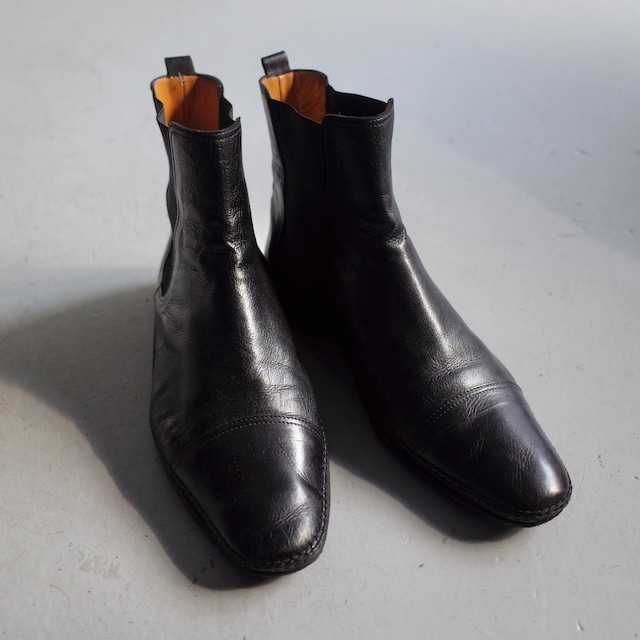 "HERMES" Made In ITALY Genuine Leather Chelsea Boots