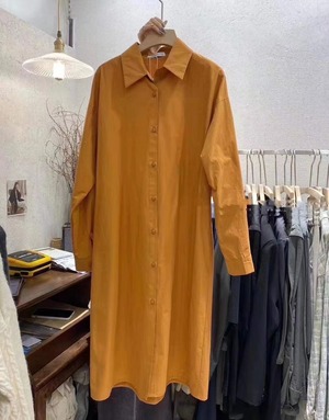 カラーシャツワンピース　AJ2205-D15