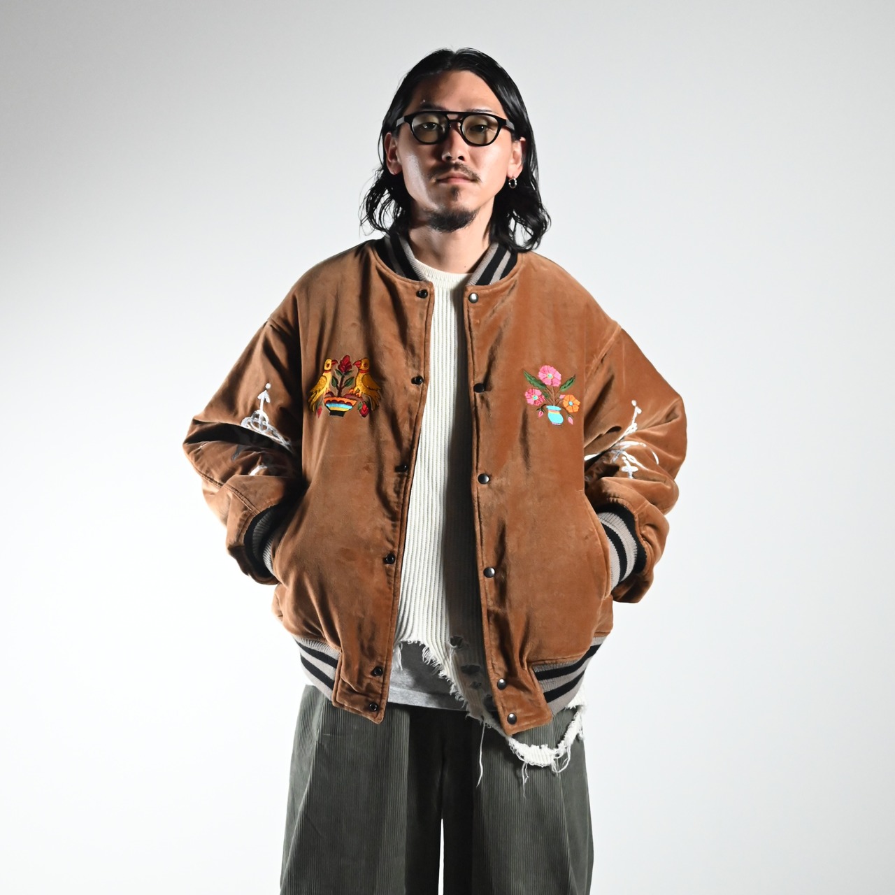 LEH26AW新作Embroidery SKA Reversible Blousonコーディネート2