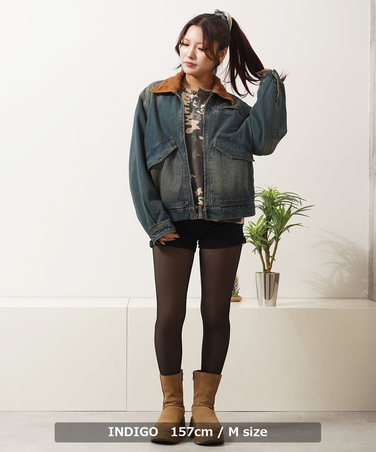 ◆ヴィンテージ加工 デニム フライトジャケット◆lf-w85202