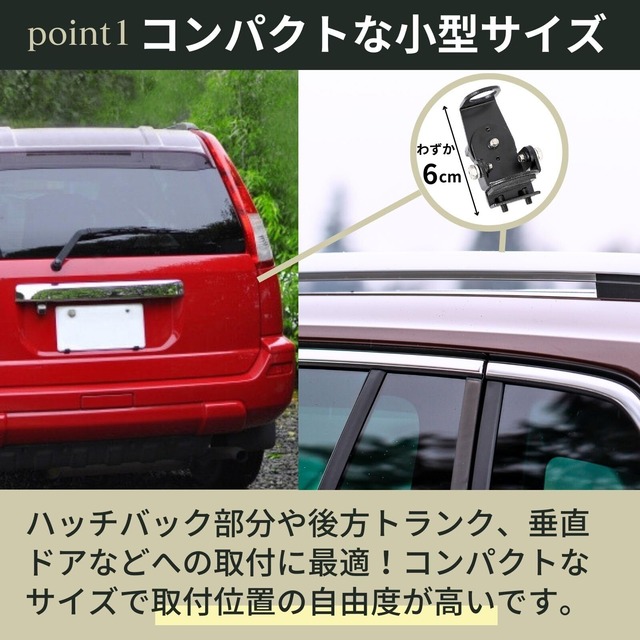 CHASO 小型 アンテナ基台 車 車載 モービル アンテナ 無線 アマチュア無線 ミニ コンパクト 台座 無線アンテナ トランク ベランダ 銀 シルバー
