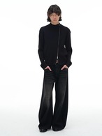 JCAESAR STUDIO Oblique Zip Knit Top