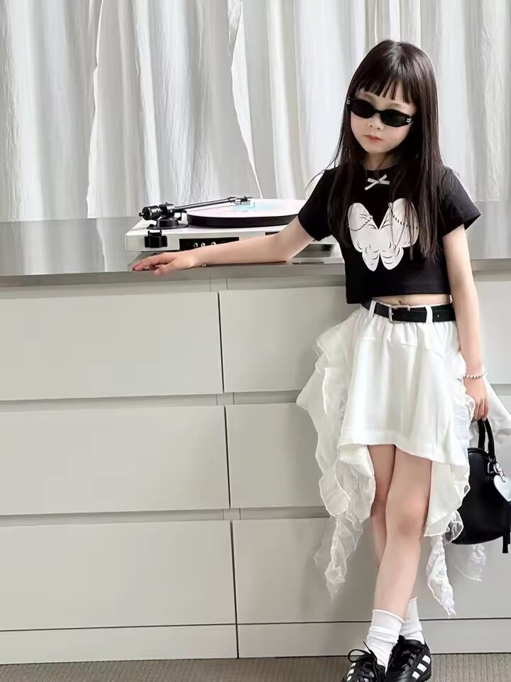 ベルト付きサイドロングスカート